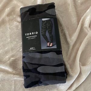 Torrid Black and Gray Camouflage Leggings